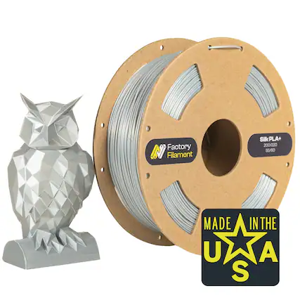 Factory Filament Silk PLA+ 200/220 55/60 MADE IN THE U S A