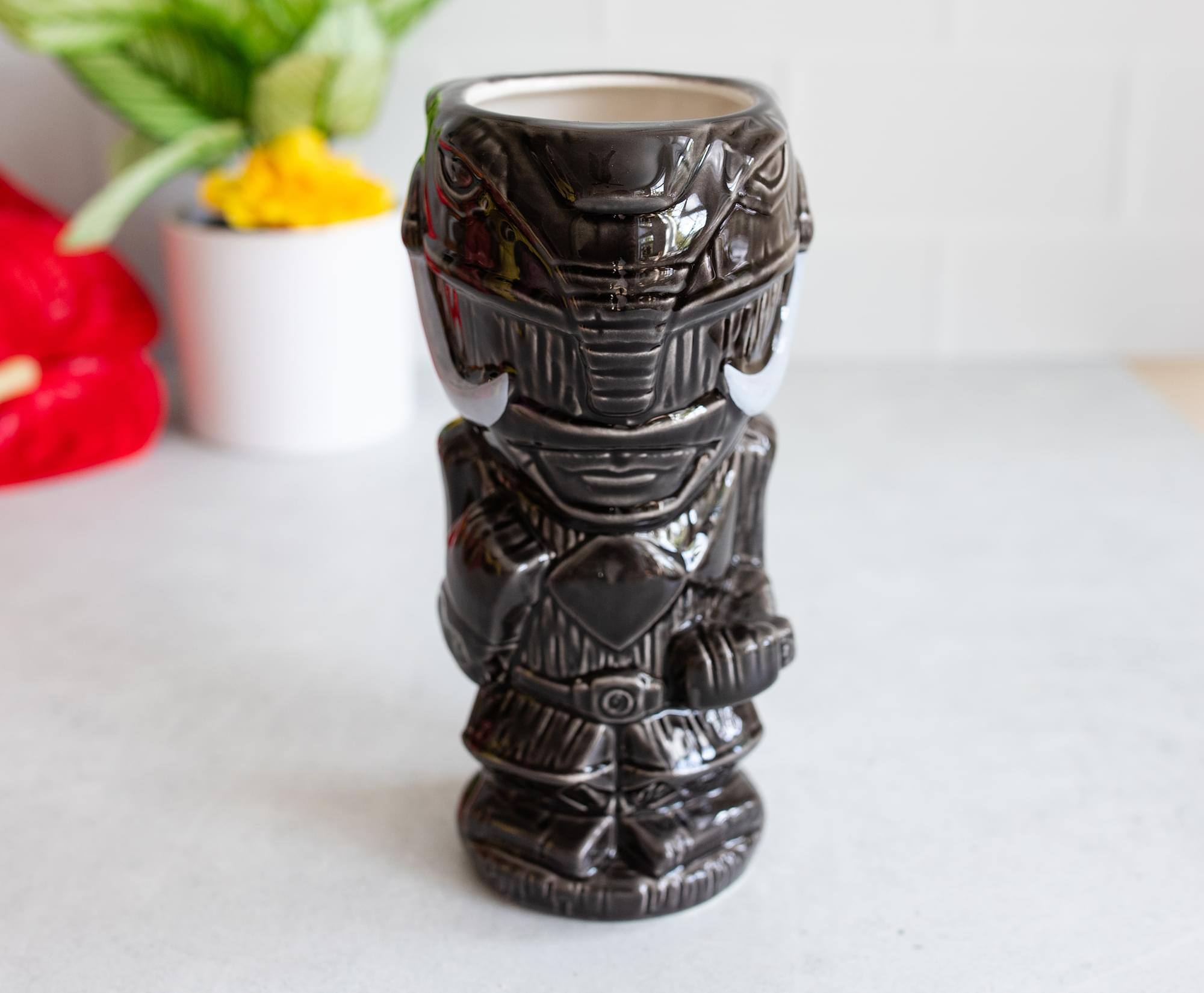 Alt View 4. Power Rangers - Geeki Tikis Power Rangers Black Ranger Ceramic Mug | Holds 16 Ounces - Black.