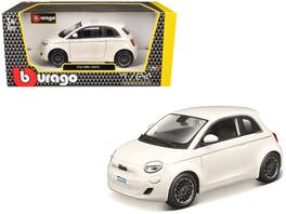 2023 Fiat 500e 1/24 Diecast Model Car by Bburago - White