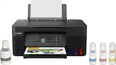 Canon HOME Black and White Printer with Color Ink Cartridges.
