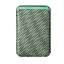 Stock Preferred - Magnetic Card Wallet Holder with MagSafe Sticker for iPhone 15/14/13 Series & Galaxy S23 - Green