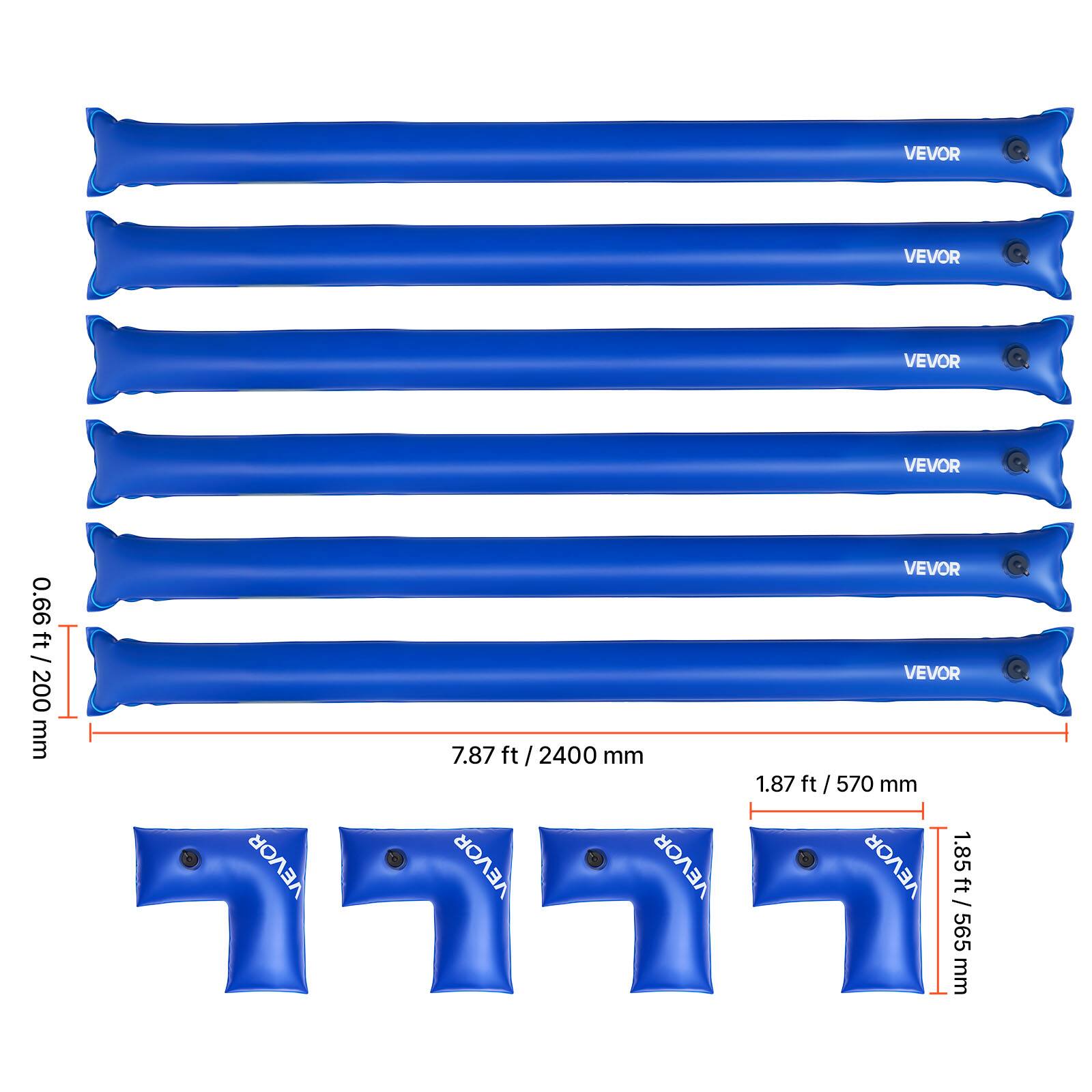 VEVOR  
0.66 ft / 200 mm  
VEVOR  
7.87 ft / 2400 mm  
VEVOR  
1.87 ft / 570 mm  
VEVOR  
1.85 ft / 565 mm