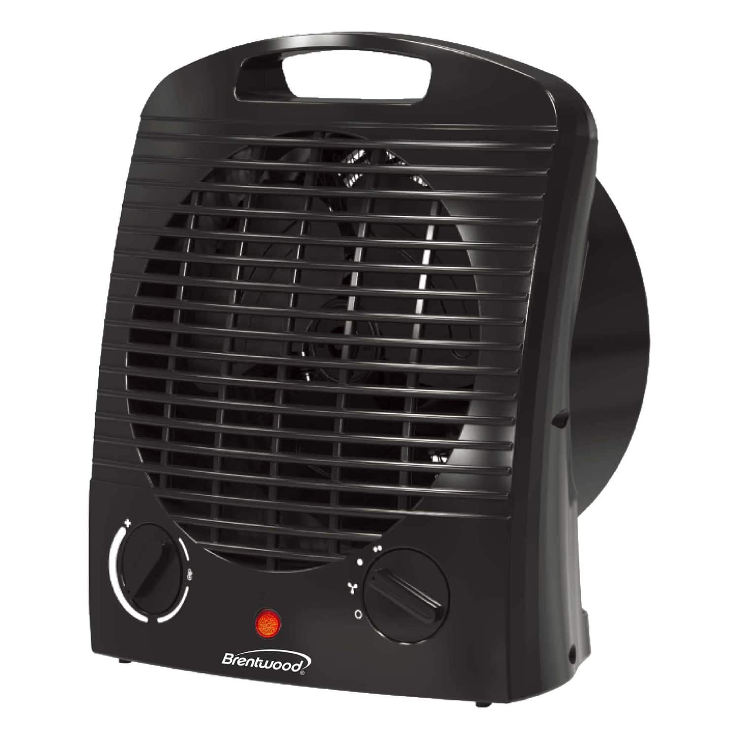 Brentwood - 1500W Max Portable Electric Space Heater and Fan, H-F306BK - Black