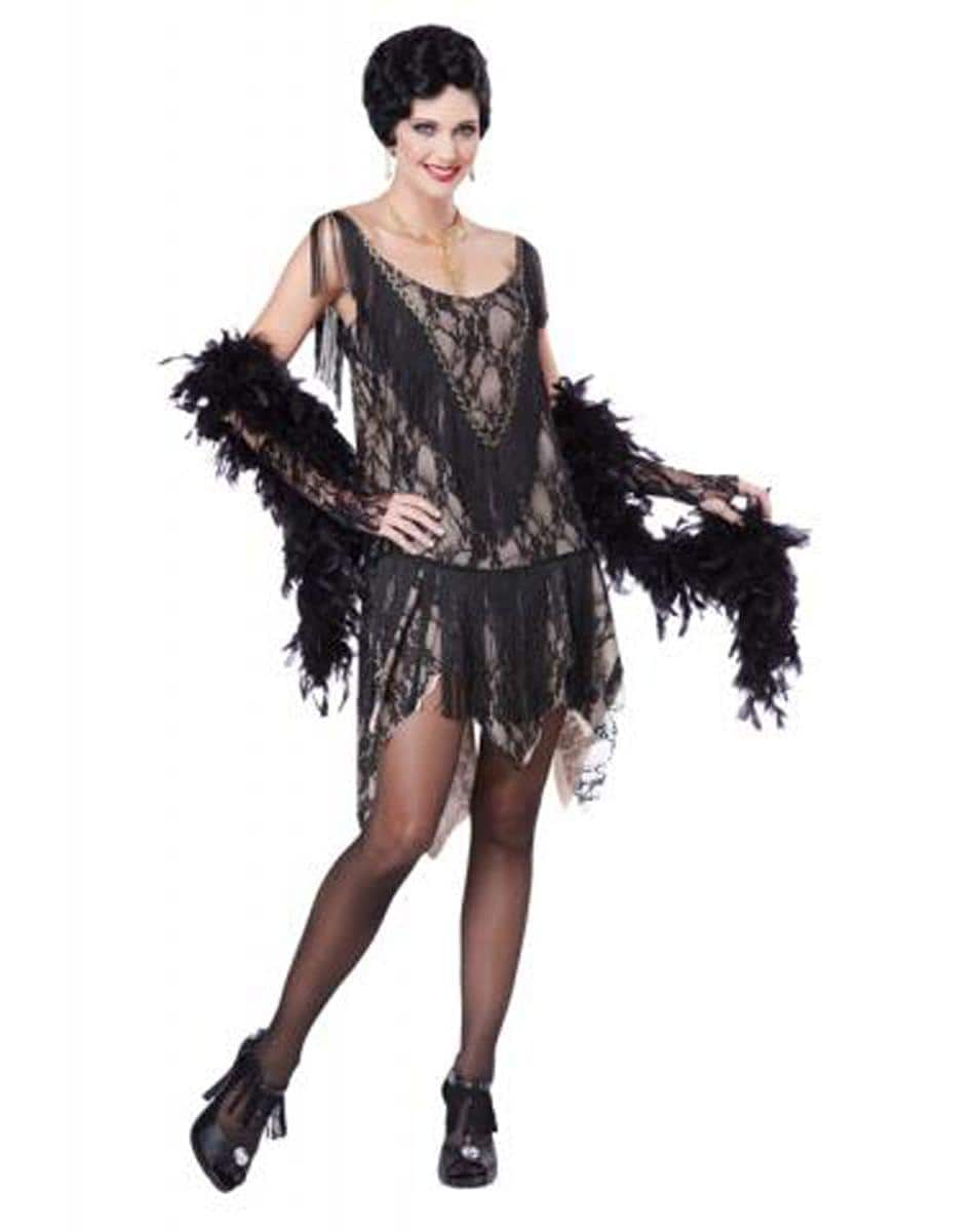 California Costumes - Gatsby Gal 20's Flapper Adult Costume Medium - Black
