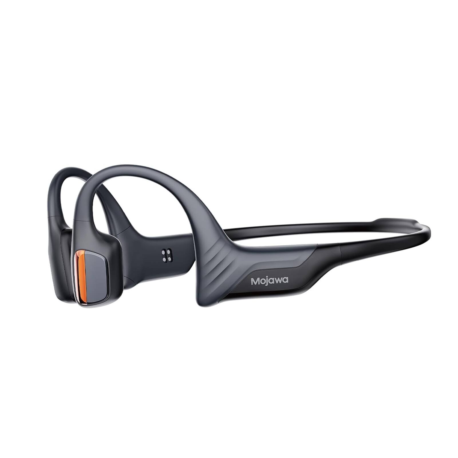 Front. Mojawa - Mojawa - Purra Run Bone Conduction Sport Headphones-Black - Black.