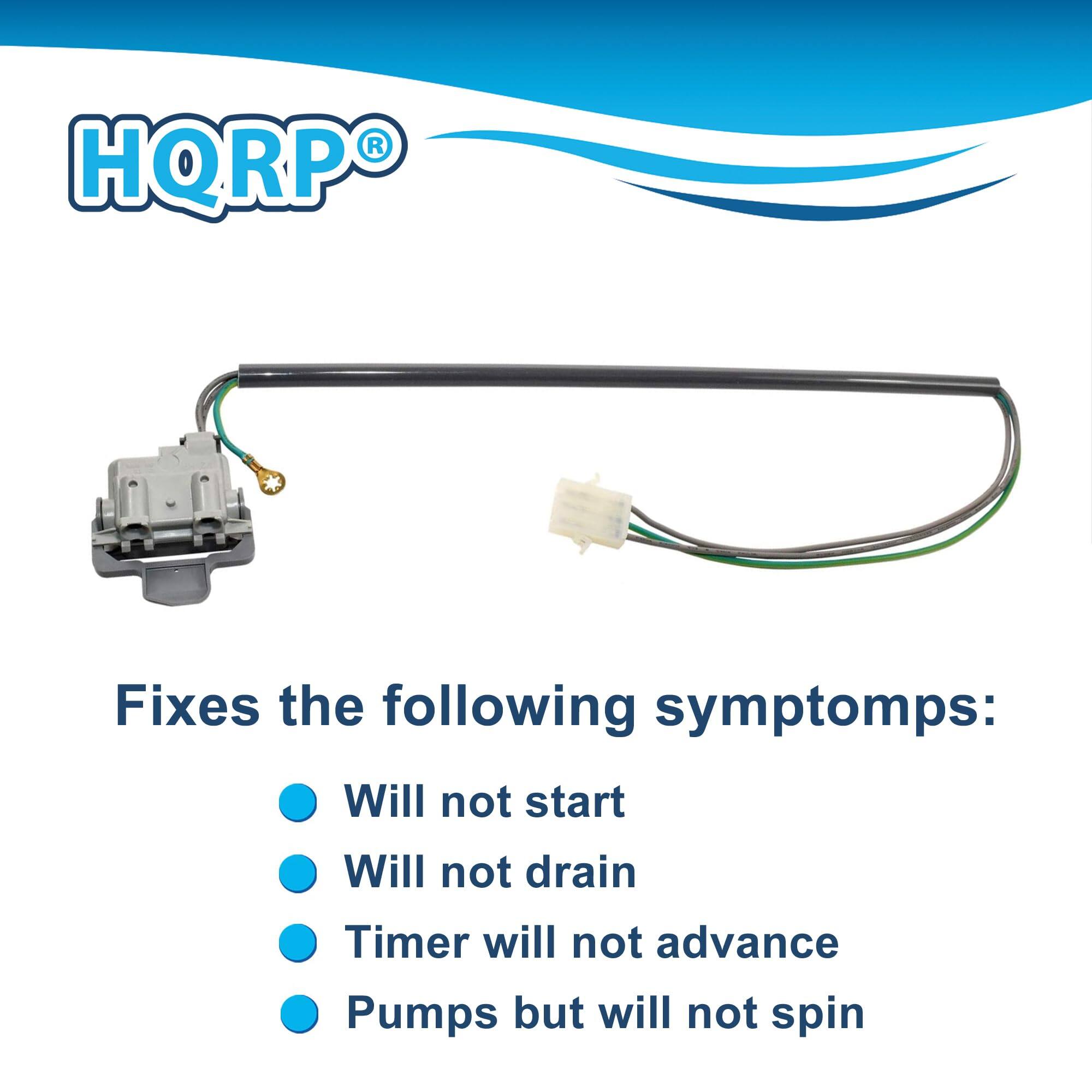 HQRP® Fixes the following symptoms:
- Will not start
- Will not drain
- Timer will not advance
- Pumps but will not spin