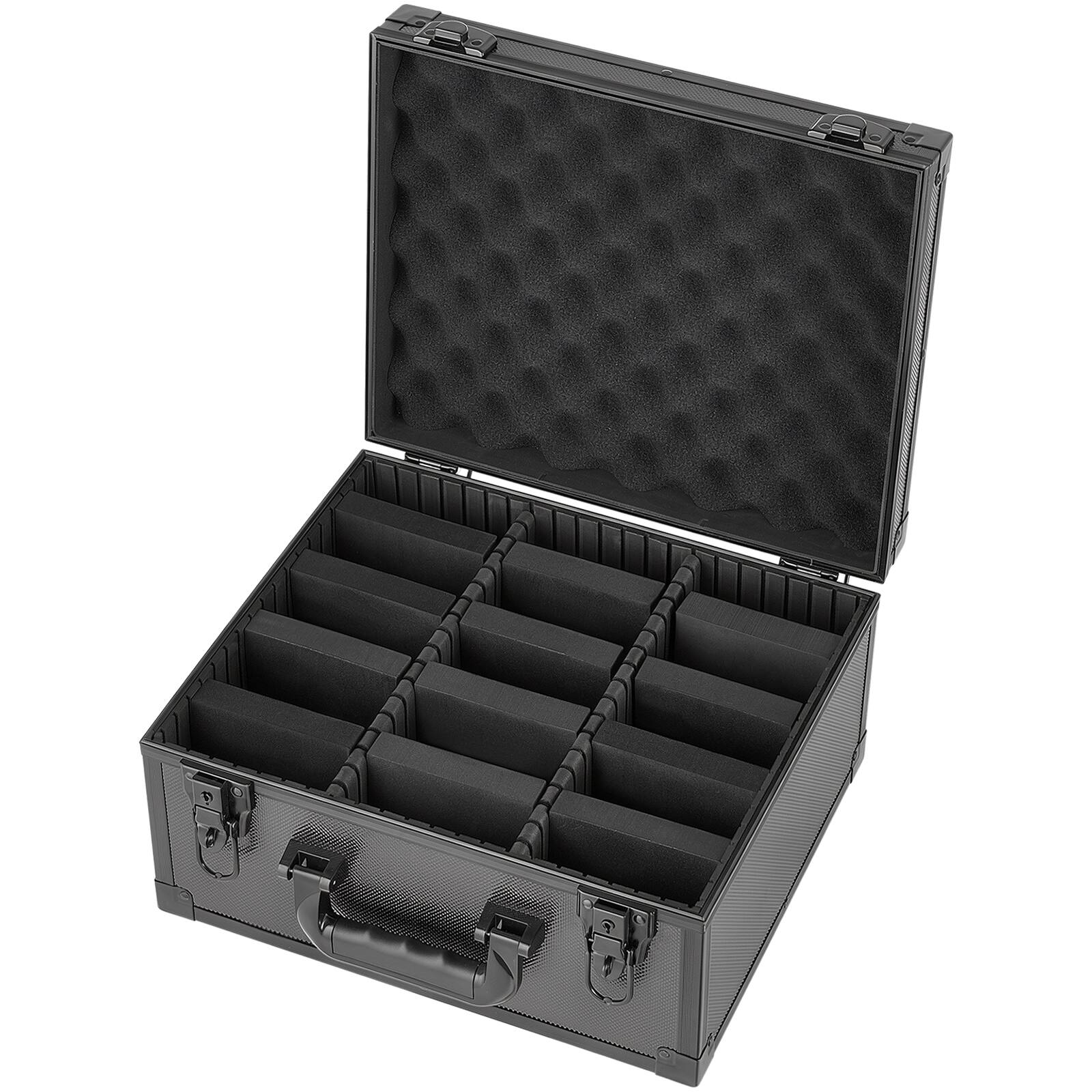 Alt View 5. VEVOR - Graded Card Case 3 Row 180 PSA Slab Storage Box with Mechanical Lock, Baseball Sports Trading Cards Holder Collector - Black.