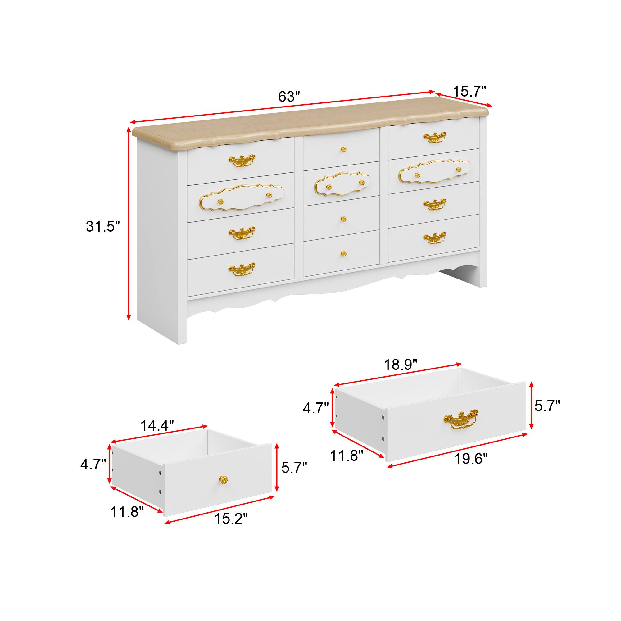 63"  
15.7"  
31.5"  
18.9"  
14.4"  
4.7"  
5.7"  
4.7"  
5.7"  
11.8"  
19.6"  
11.8"  
15.2"