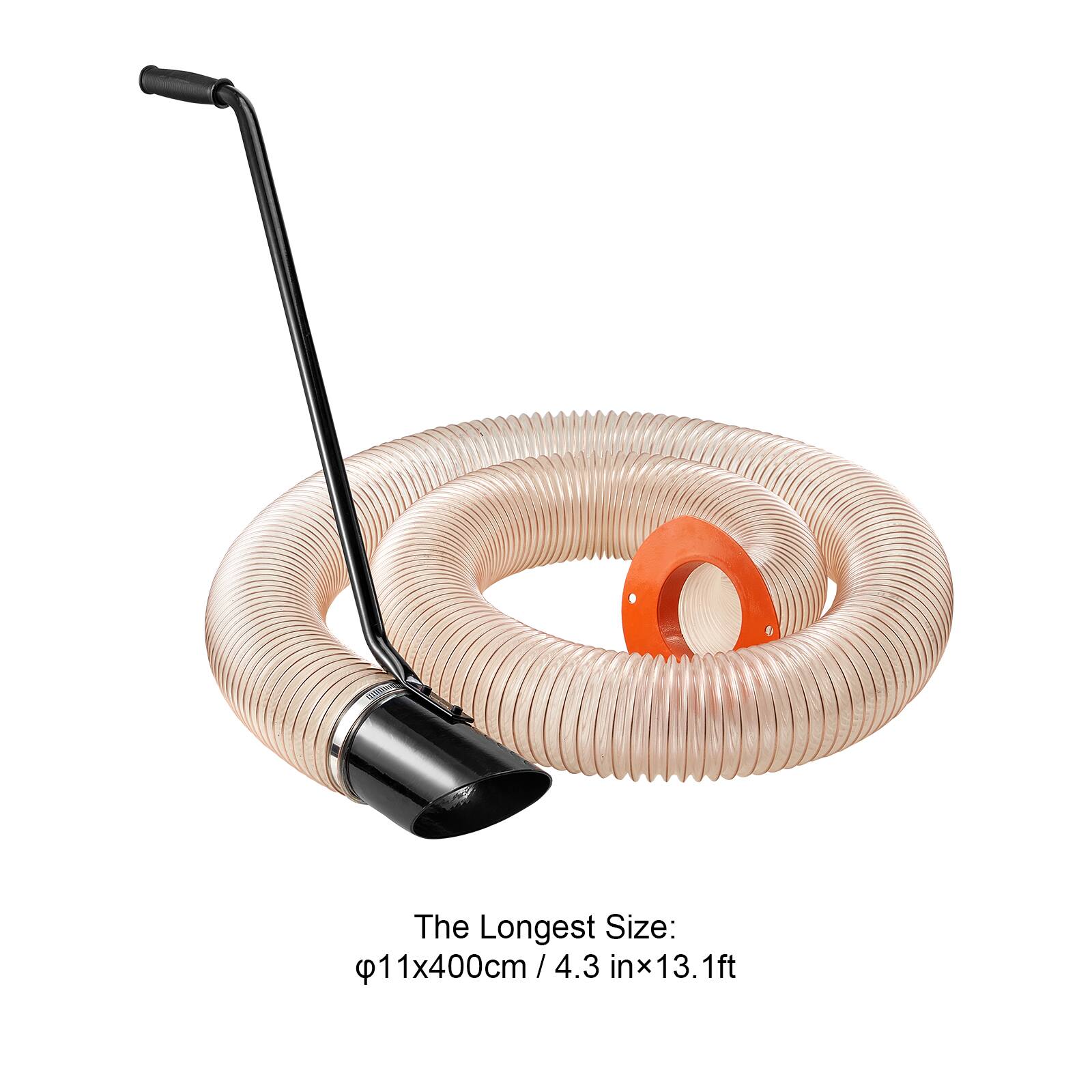 VEVOR - Wood Chipper Shredder Mulcher Leaf Vacuum Kit, 4.3 Inch x 13.1 ft Heavy Duty Universal Woodchipper Accessory - Black; Orange - Thumbnail 4