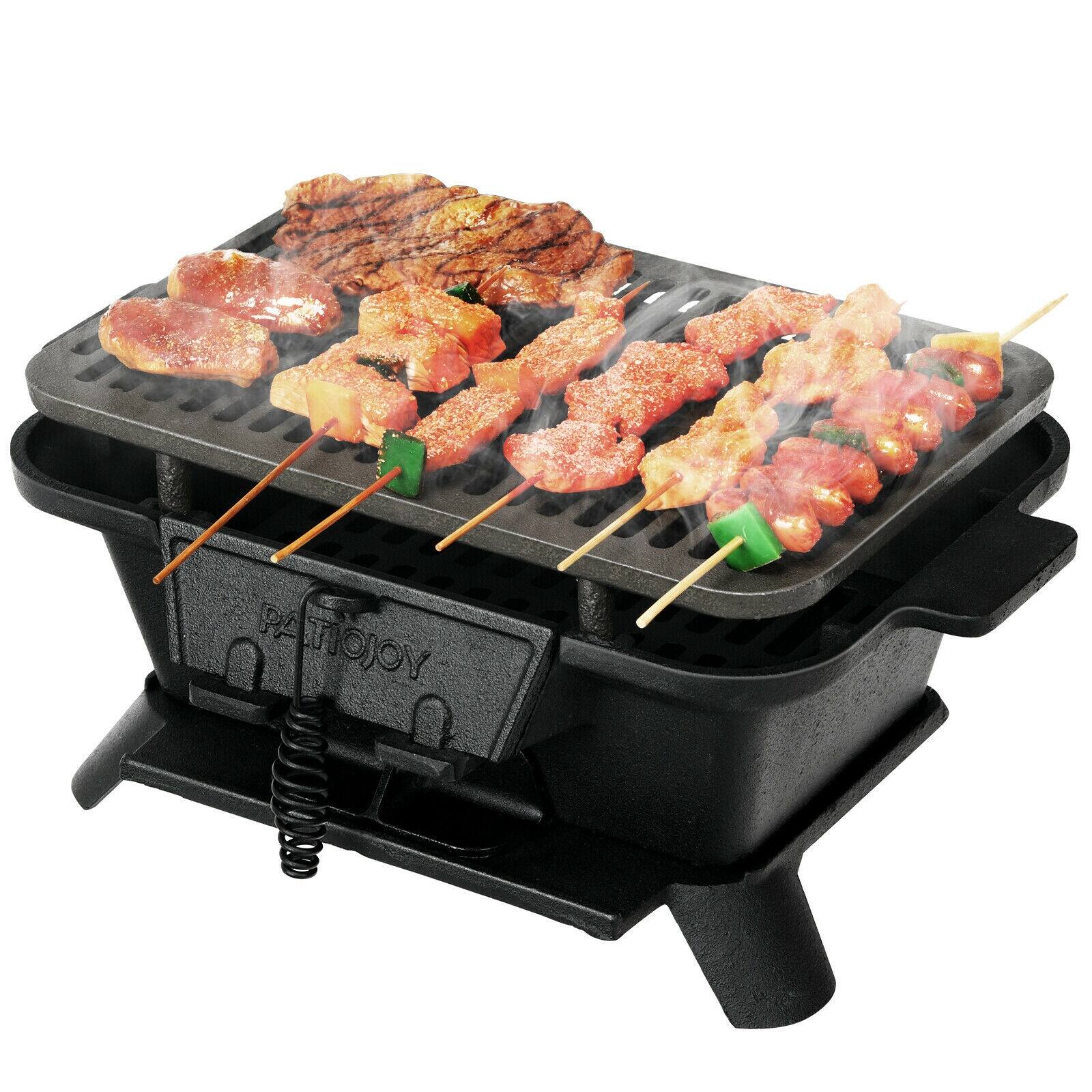 Alt View 9. Ecooso - 48" Steel Charcoal Grill and Offset Smoker Combo with Wheels, Portable BBQ Grill for Backyard or Outdoor Cooking - Black.
