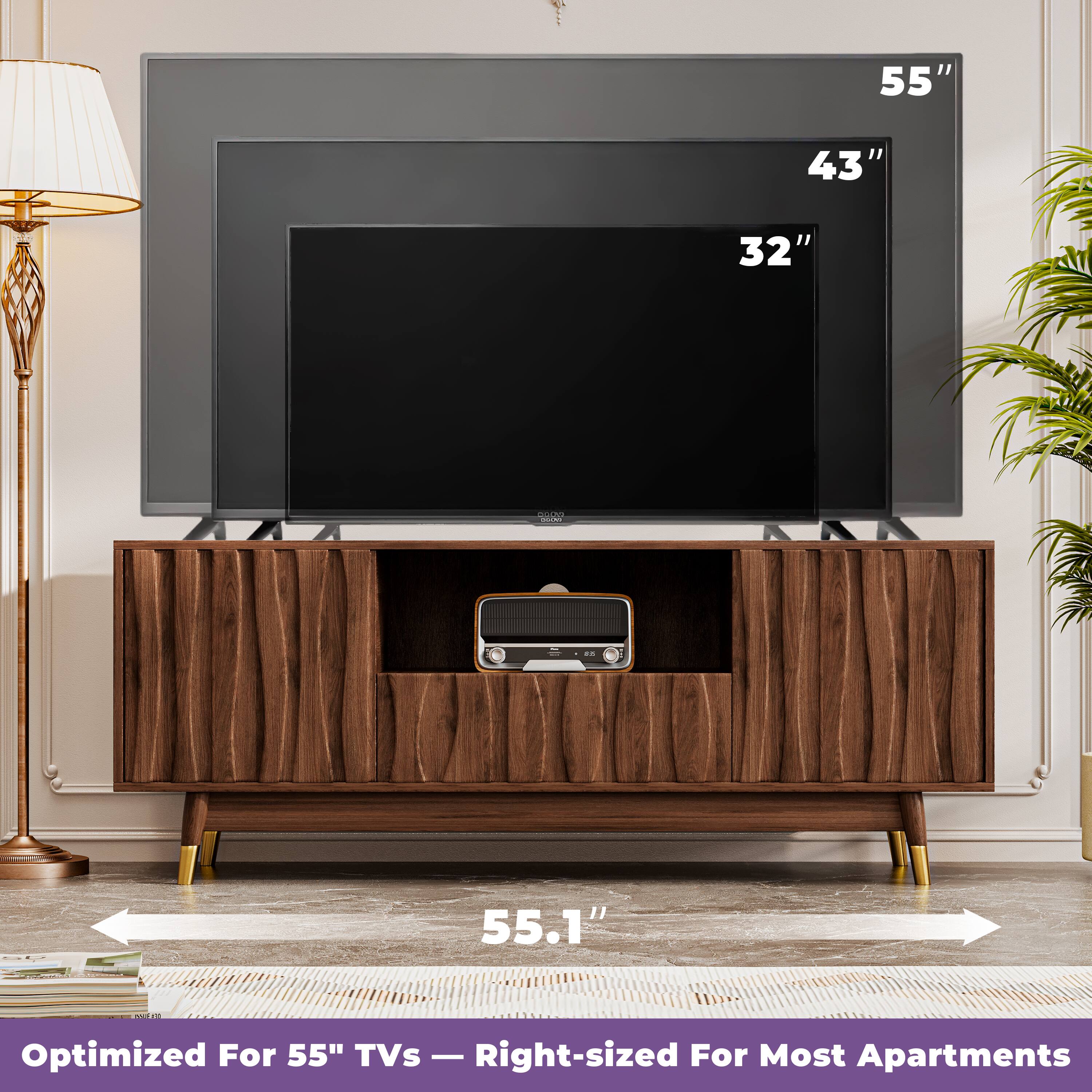 55" 43" 32"  
55.1"  
Optimized For 55" TVs — Right-sized For Most Apartments