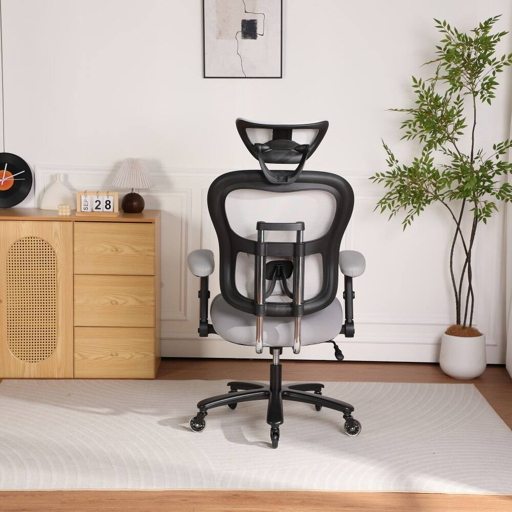 Alt View 4. Loheer - Loheer Big and Tall Office Chair Ergonomic Gaming Chair Grey - Grey.