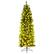 Front. Costway - 7Ft Pre-lit Artificial Pencil Christmas Tree Hinged Fir PVC Tree /350 LED Lights - Green.