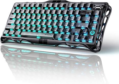 Angle. GravaStar - GravaStar Mercury V75 75% Hall Effect Magnetic Switch Gaming Keyboard Stealth Black - Stealth Black.