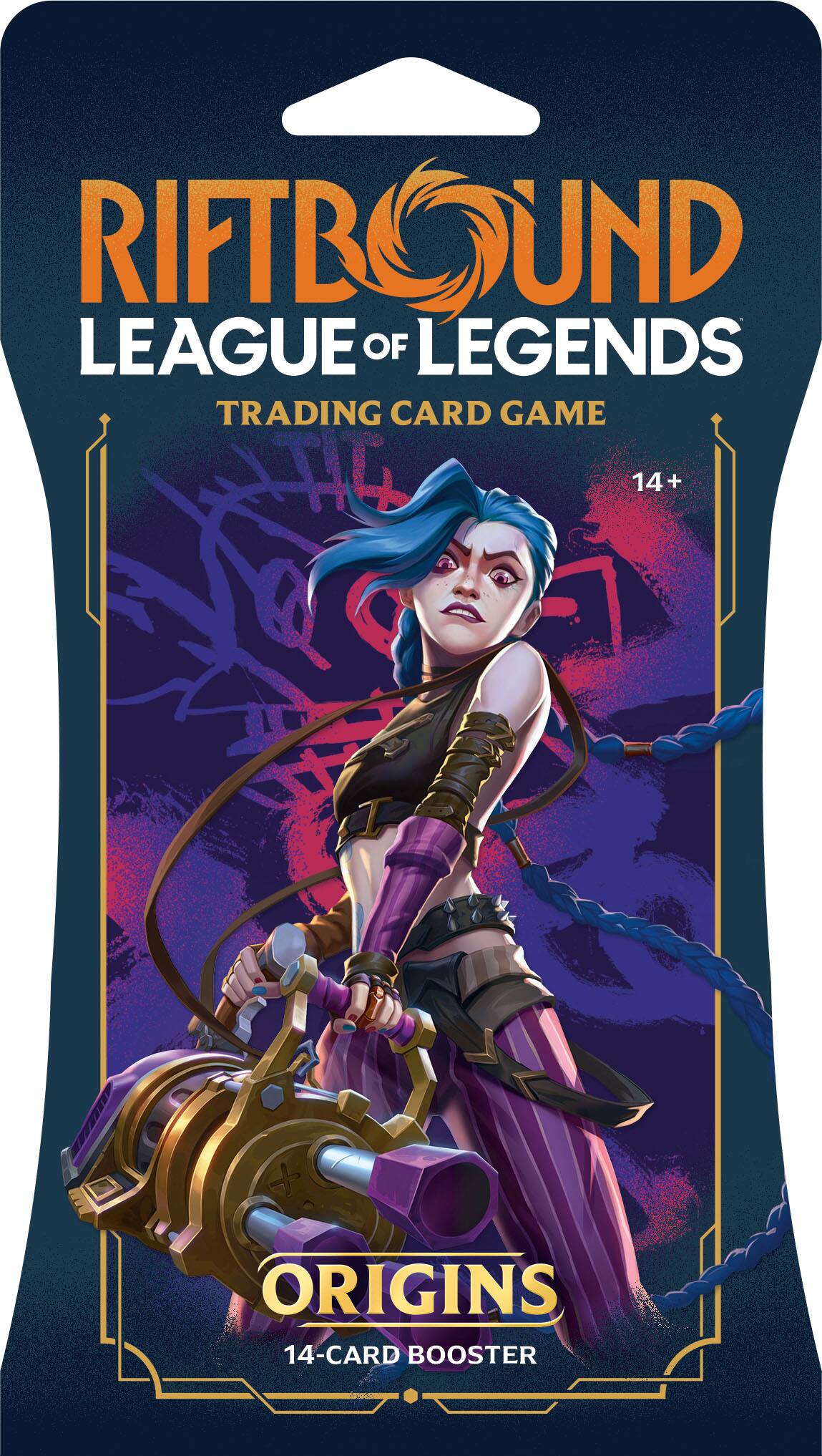 RIFTBOUND  
LEAGUE OF LEGENDS  
TRADING CARD GAME  
14+  
ORIGINS  
14-CARD BOOSTER