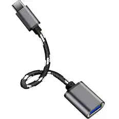Front. Sanoxy - Type C USB-C 3.1 Male To USB 3.0 Type A Female OTG Converter Adapter Cord Cable (Gray) - Gray.