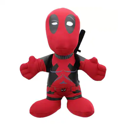 Front. Marvel - Marvel 7" Plush Bleacher Creature: Deadpool with Swords - Red.