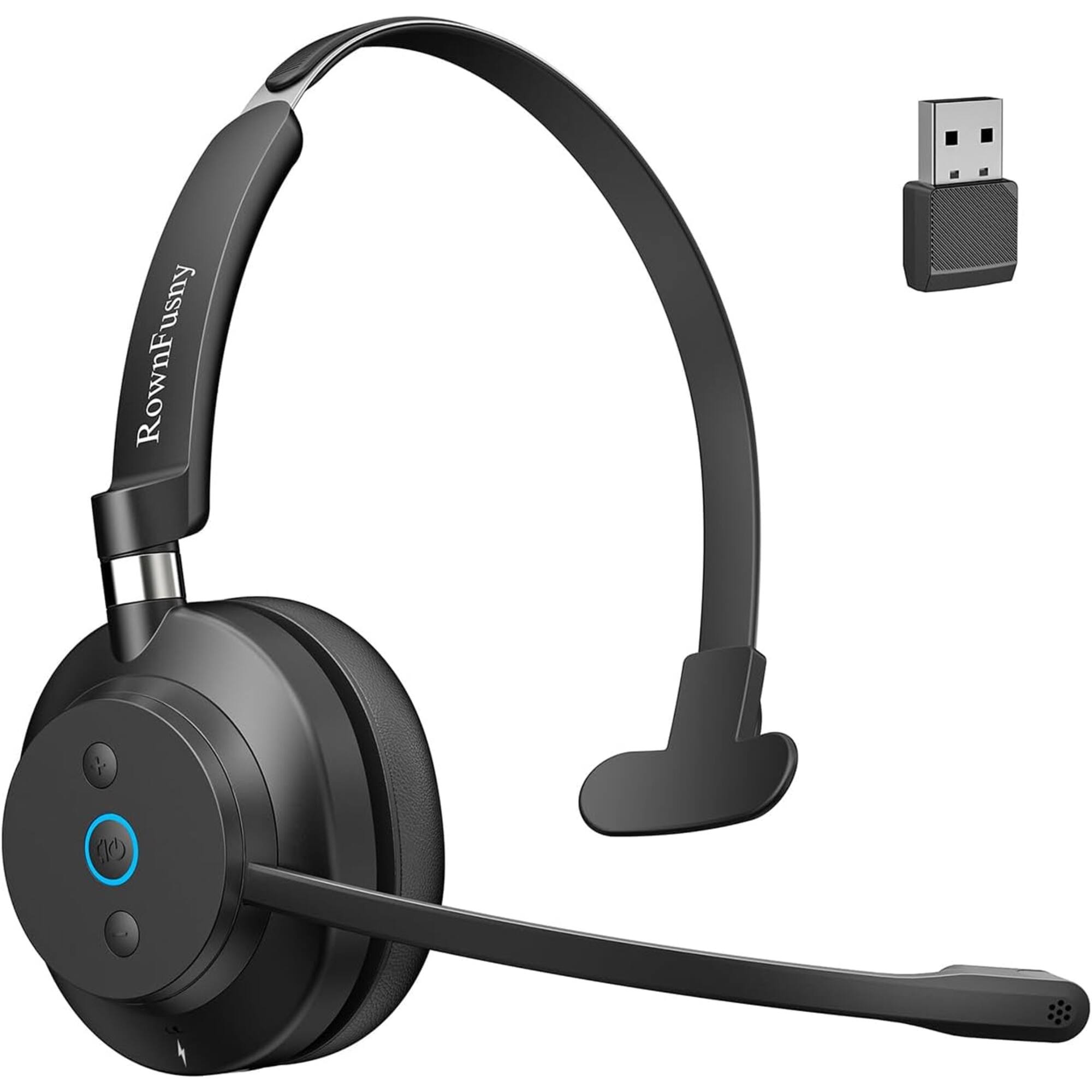 Front. Rownfusny - Rownfusny R03U USB Headset With Noise-Canceling Mic.