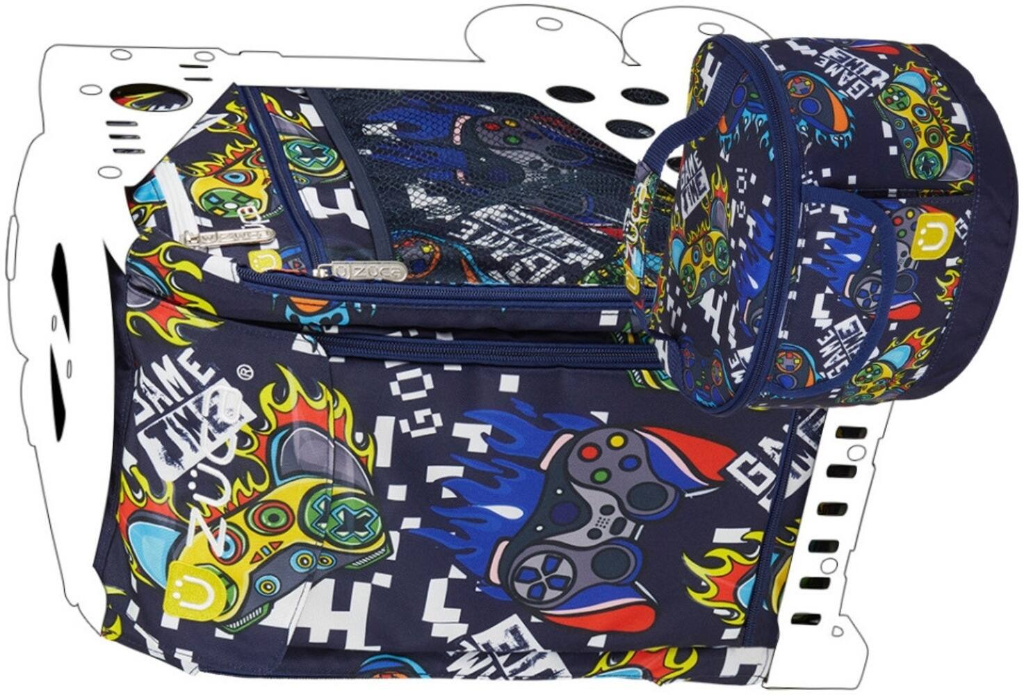 Zuca Game Time Sport Insert Bag with Matching Lunchbox Blue