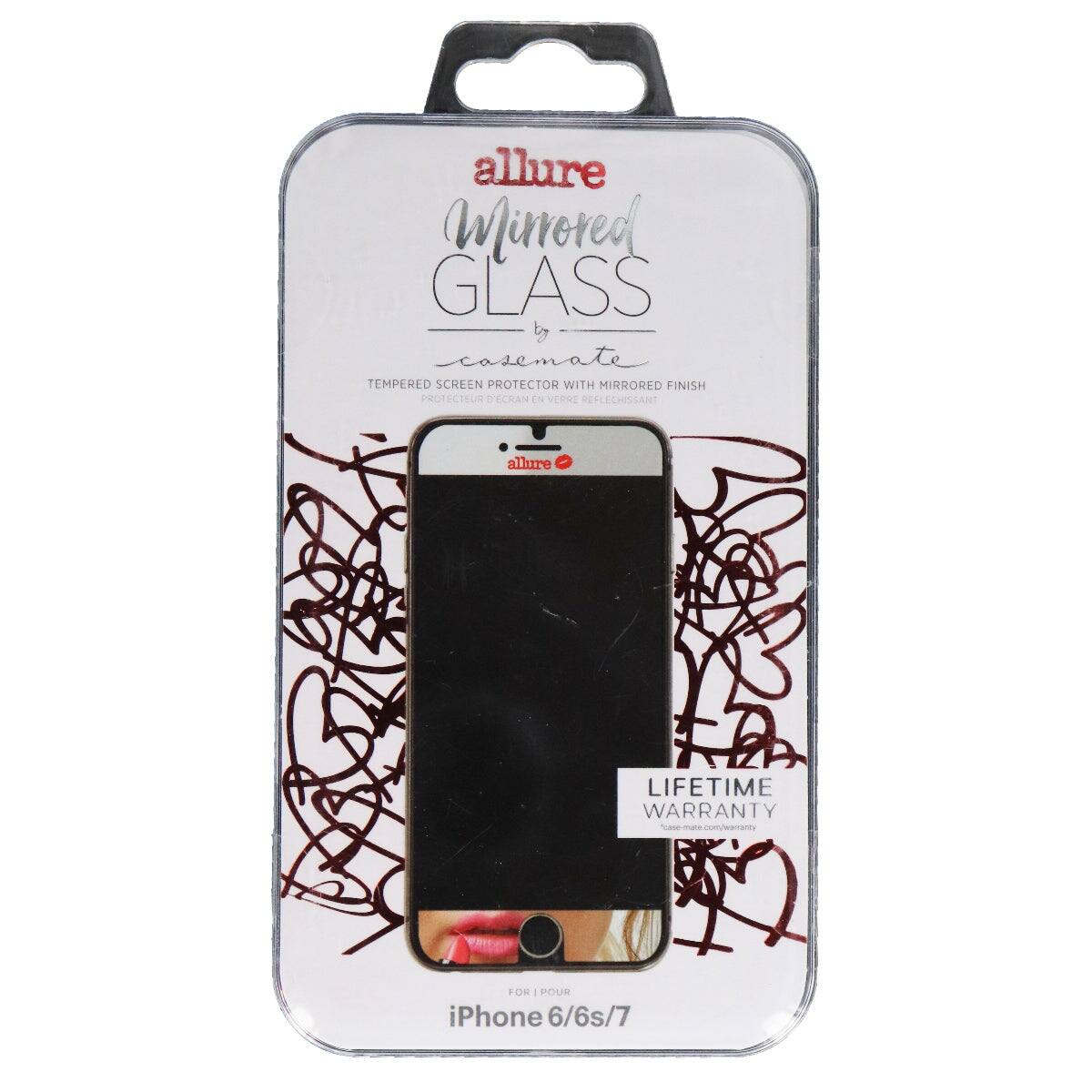 allure Minored GLASS by cosemate TEMPERED SCREEN PROTECTOR WITH MIRRORED FINISH PROTECTEUR DE CRAN EN VERRE REFLECHISSANT allure LIFETIME WARRANTY ase-mate.com/wareneu FOR - POUR iPhone 6/6s/7