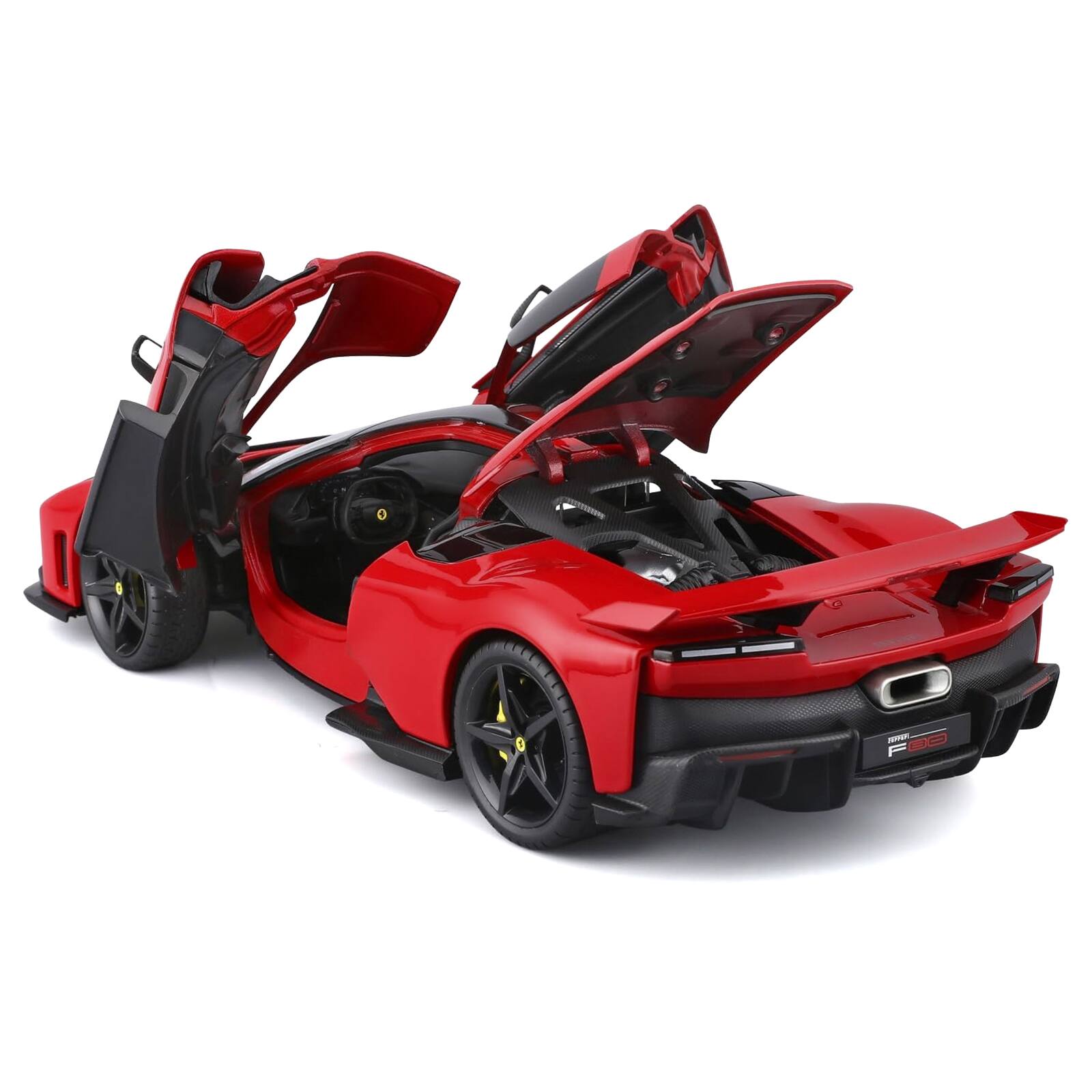 Alt View 2. Bburago - Ferrari F80 Red with Black Top "Race + Play" Series 1/24 Diecast Model Car by Bburago.