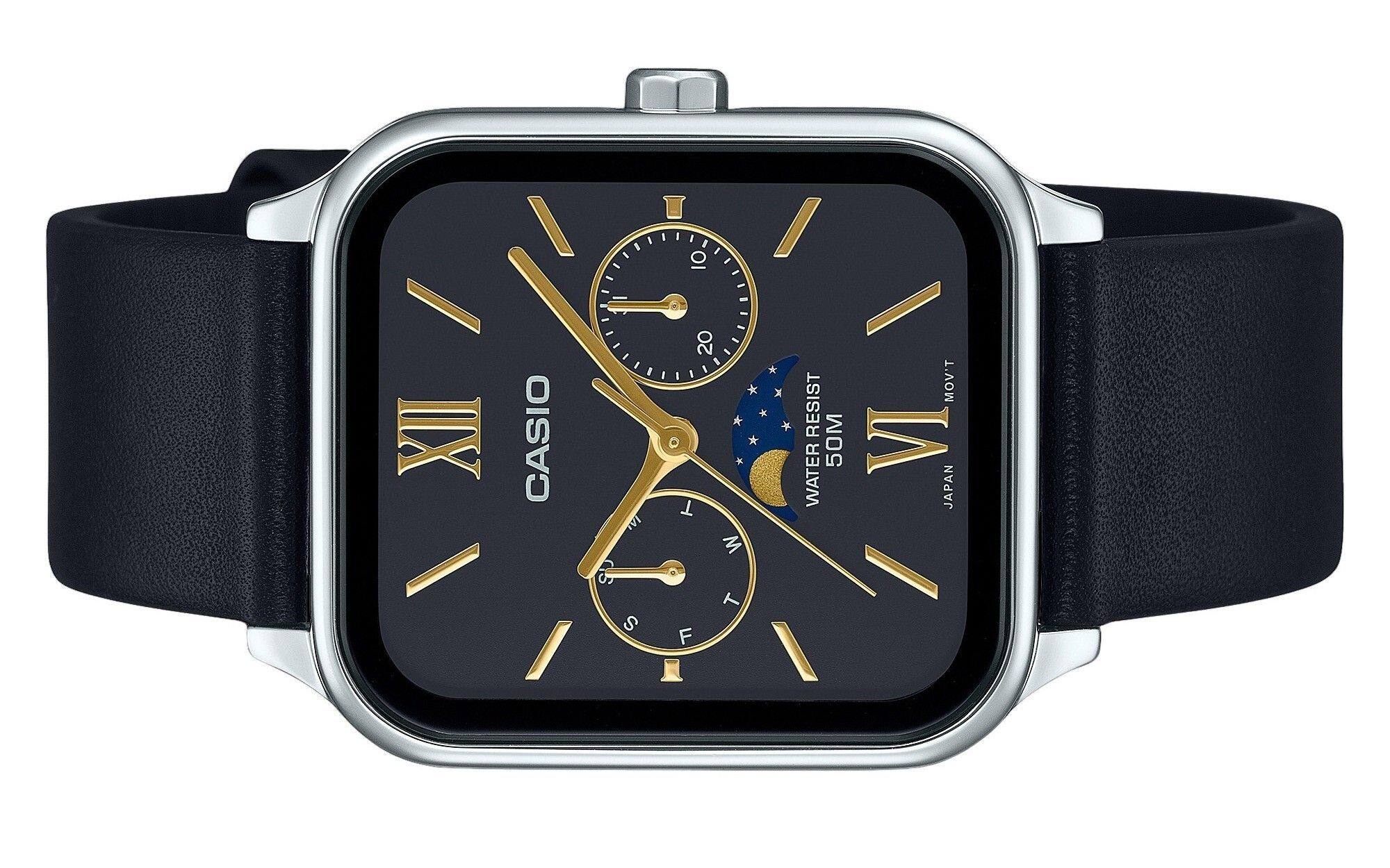 Casio Standard Analog Quartz MTP M305L 1A2V Leather Strap Dial