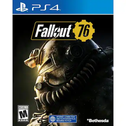 PS4 Fallout 76 MATURE 17+ M ESRB INTERNET CONNECTION AND PLAYSTATION PLUS REQUIRED TO PLAY "Bethesda - M (Mature 17+)