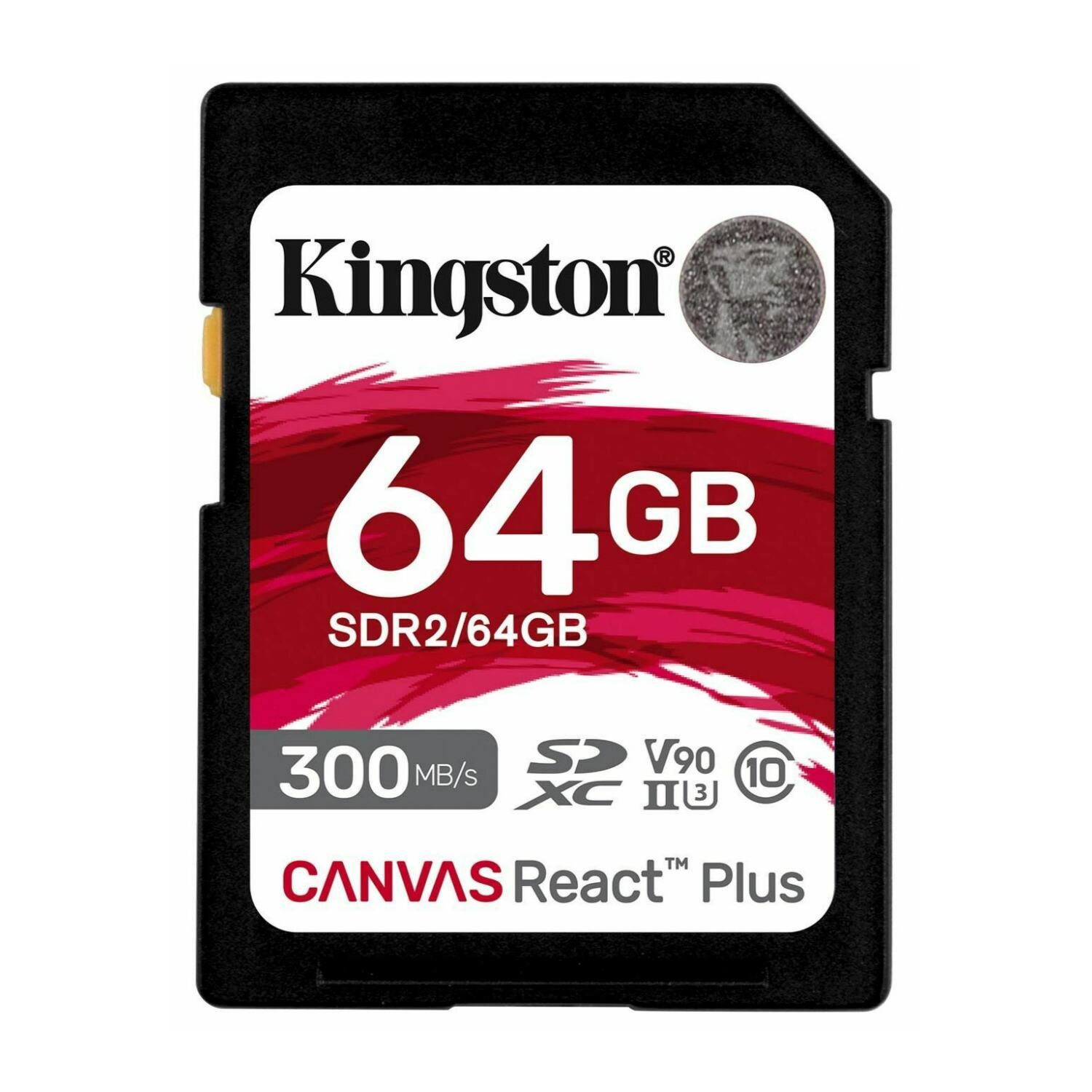 Kingston 64GB SDR2/64GB 300 MB/s V90 10 MB/s XC II 3 CANVAS React Plus