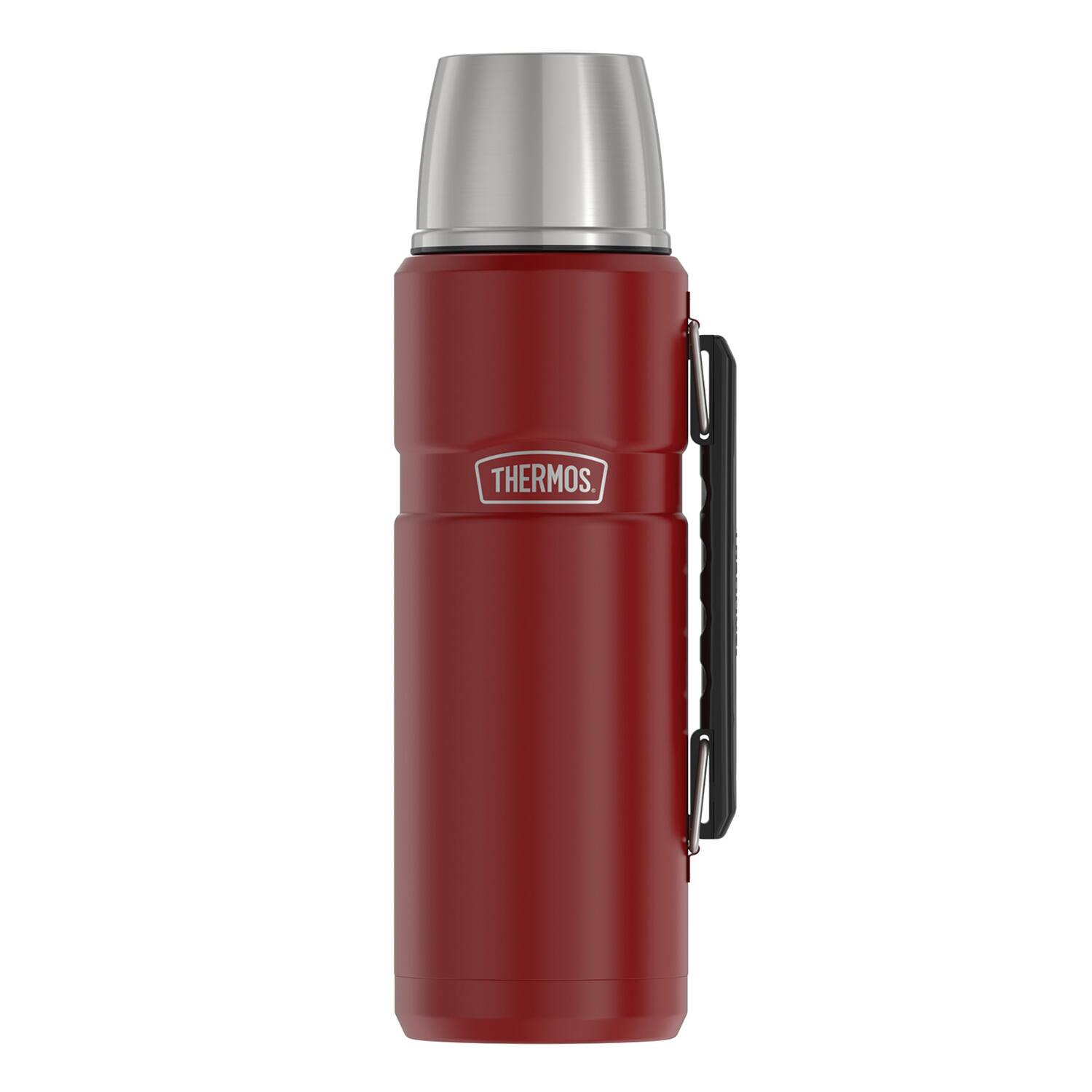 Angle. Thermos - Stainless King Vacuum Insulated Stainless Steel Beverage Bottle 1.2 L - Red.