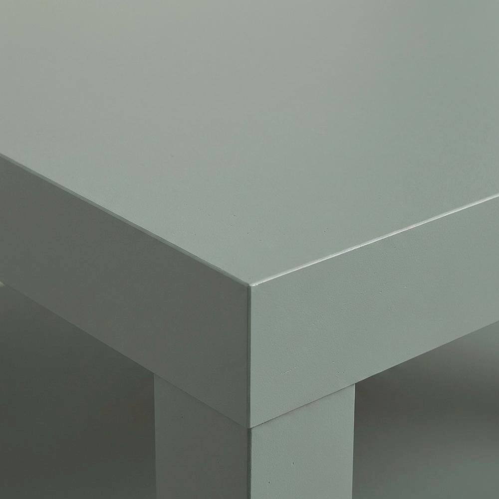 Alt View 1. FurniFact - Sage Green Square End Table with Thick Top and Modern Design - Sage Green.