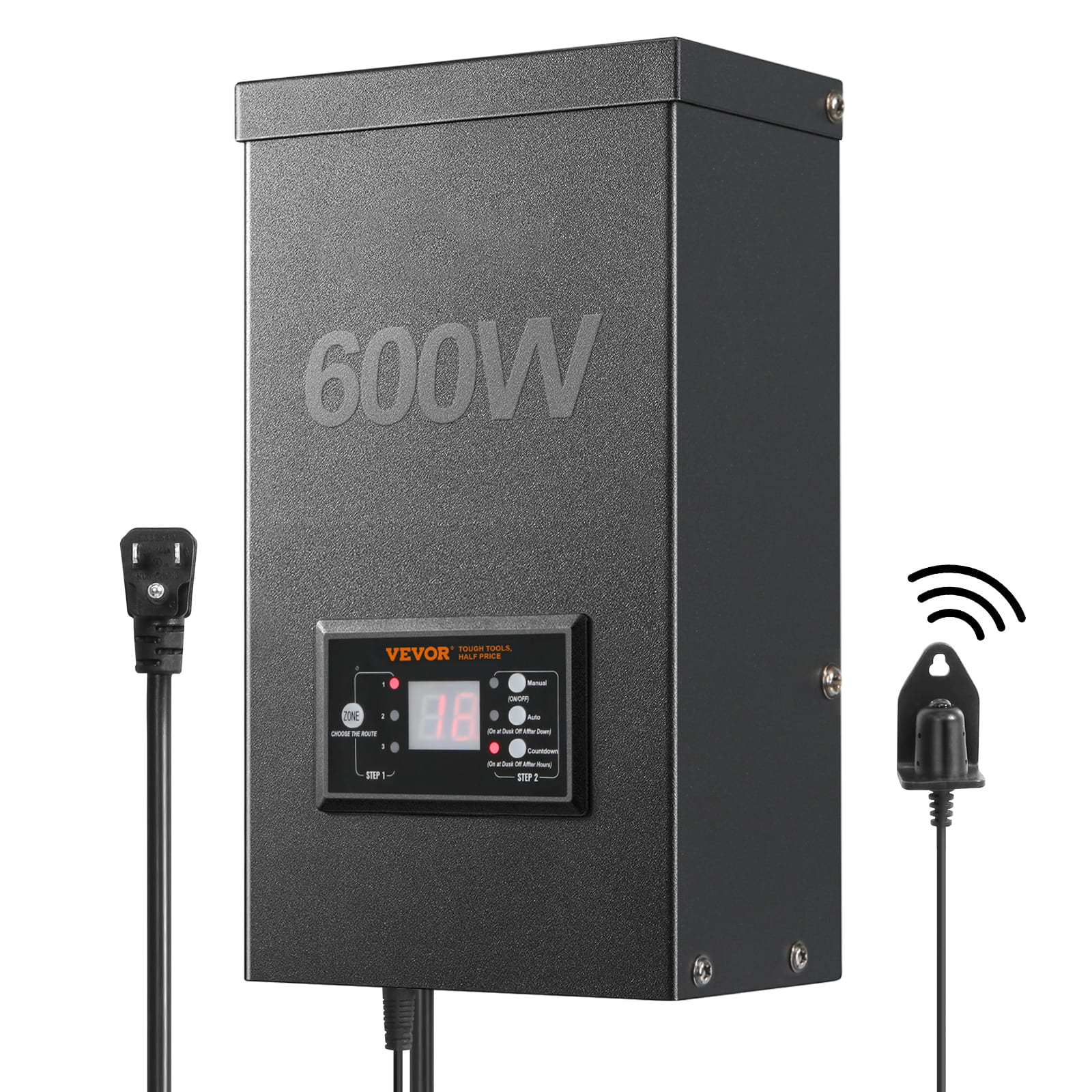VEVOR - 600W Low Voltage Landscape Transformer with Timer and Photocell Sensor, Waterproof Landscape Lighting Transformer - Black price history on PriceWatchPro