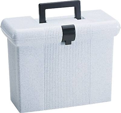 Alt View 1. Pendaflex - Esselte Portfile Plastic File Box w/ Hinged Lid, Letter Size, Granite (ESS41737) - Granite.