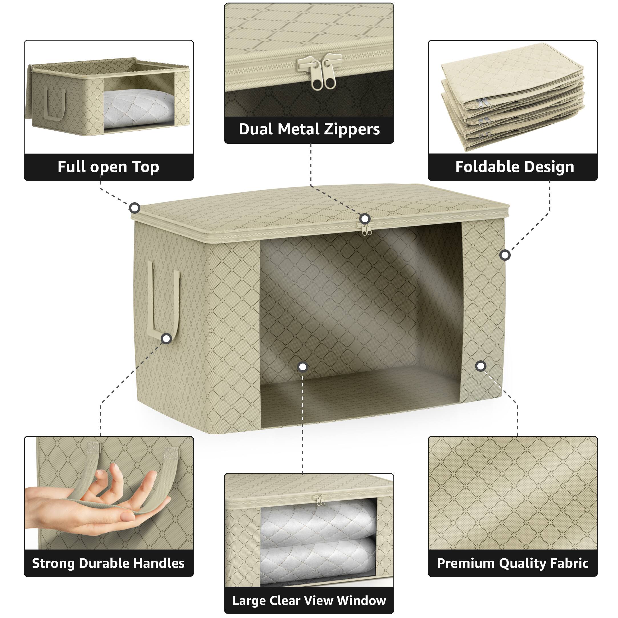 - Dual Metal Zippers
- Full open Top
- Foldable Design
- Strong Durable Handles
- Large Clear View Window
- Premium Quality Fabric