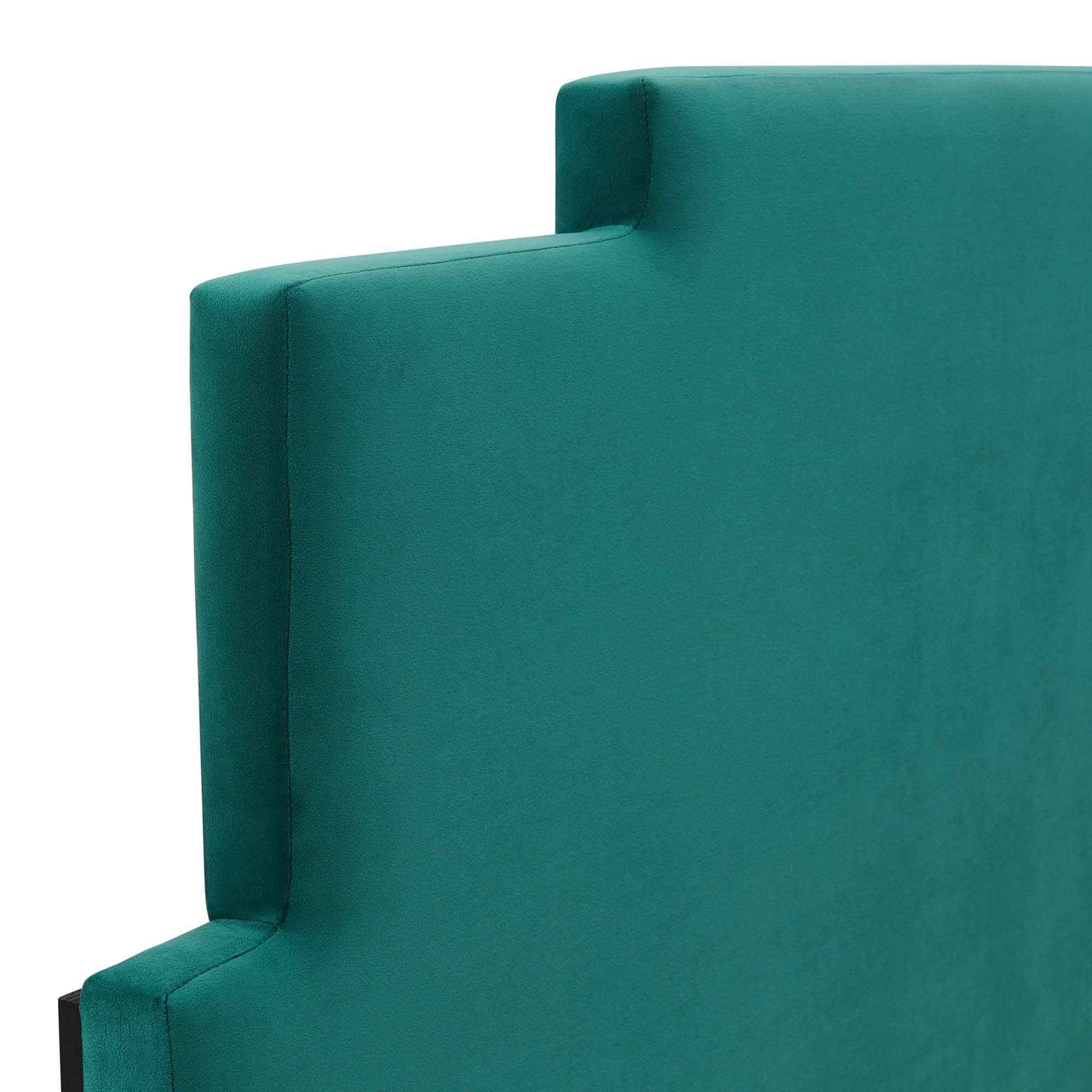 Alt View 4. Modway - Kasia Performance Velvet Twin Headboard by Modway - Teal.