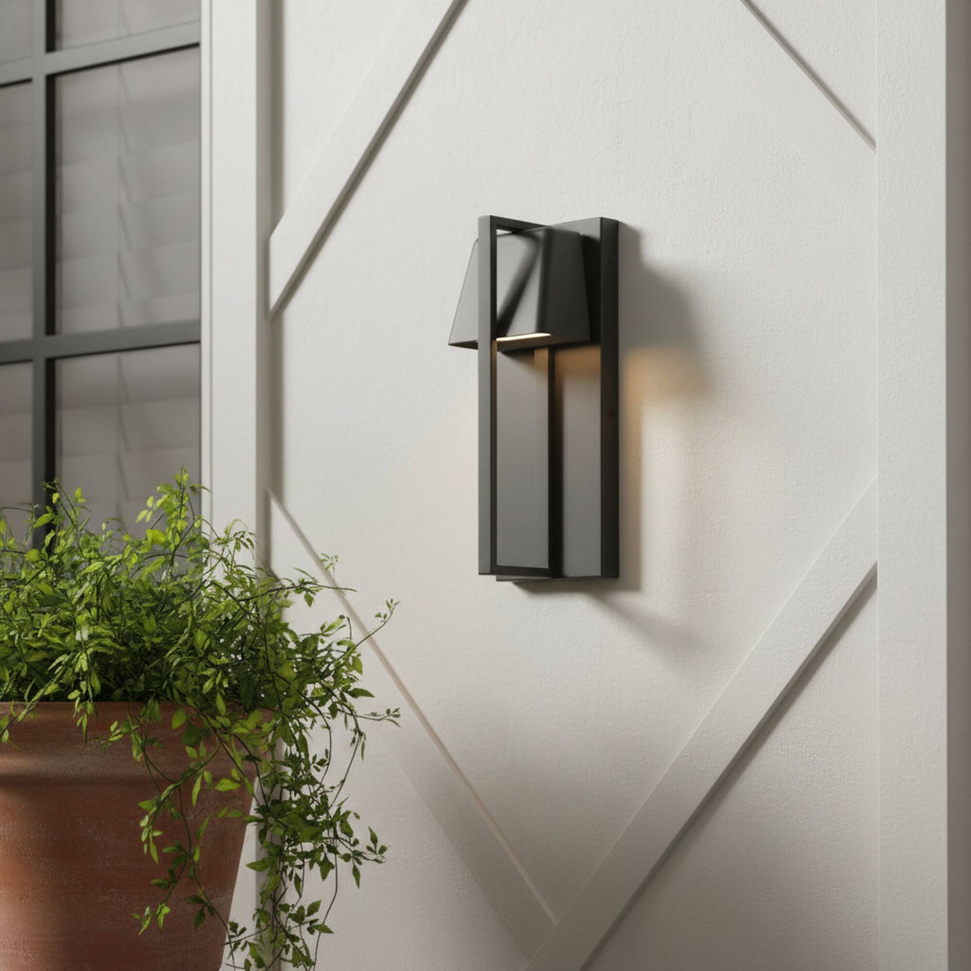 Alt View 1. Umeiluce - LED Outdoor Wall Sconces Waterproof - Matte Black.