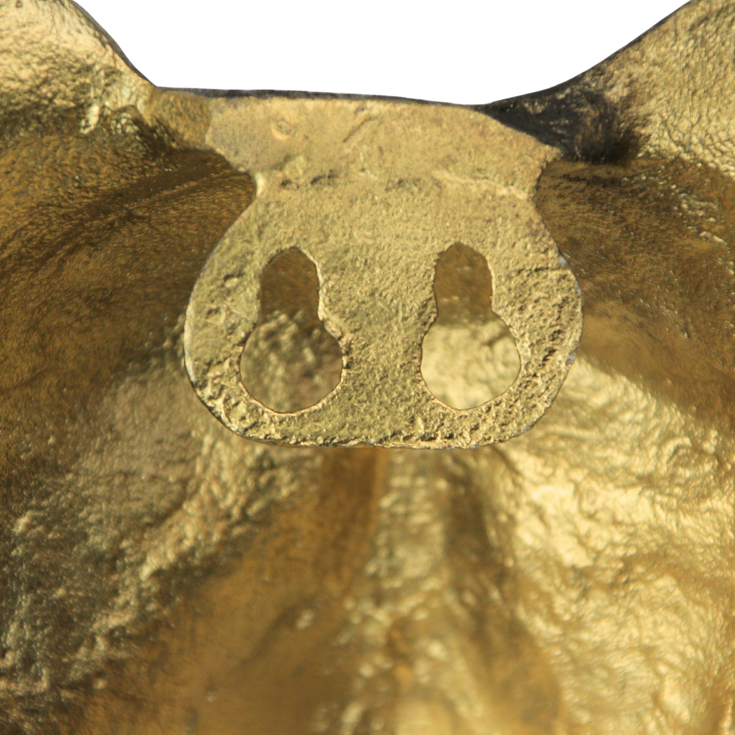 Alt View 6. Things2Die4 - Gold Fox Head Wall Hanging with Spectacles – Whimsical Animal Decor, 6" High - Gold.