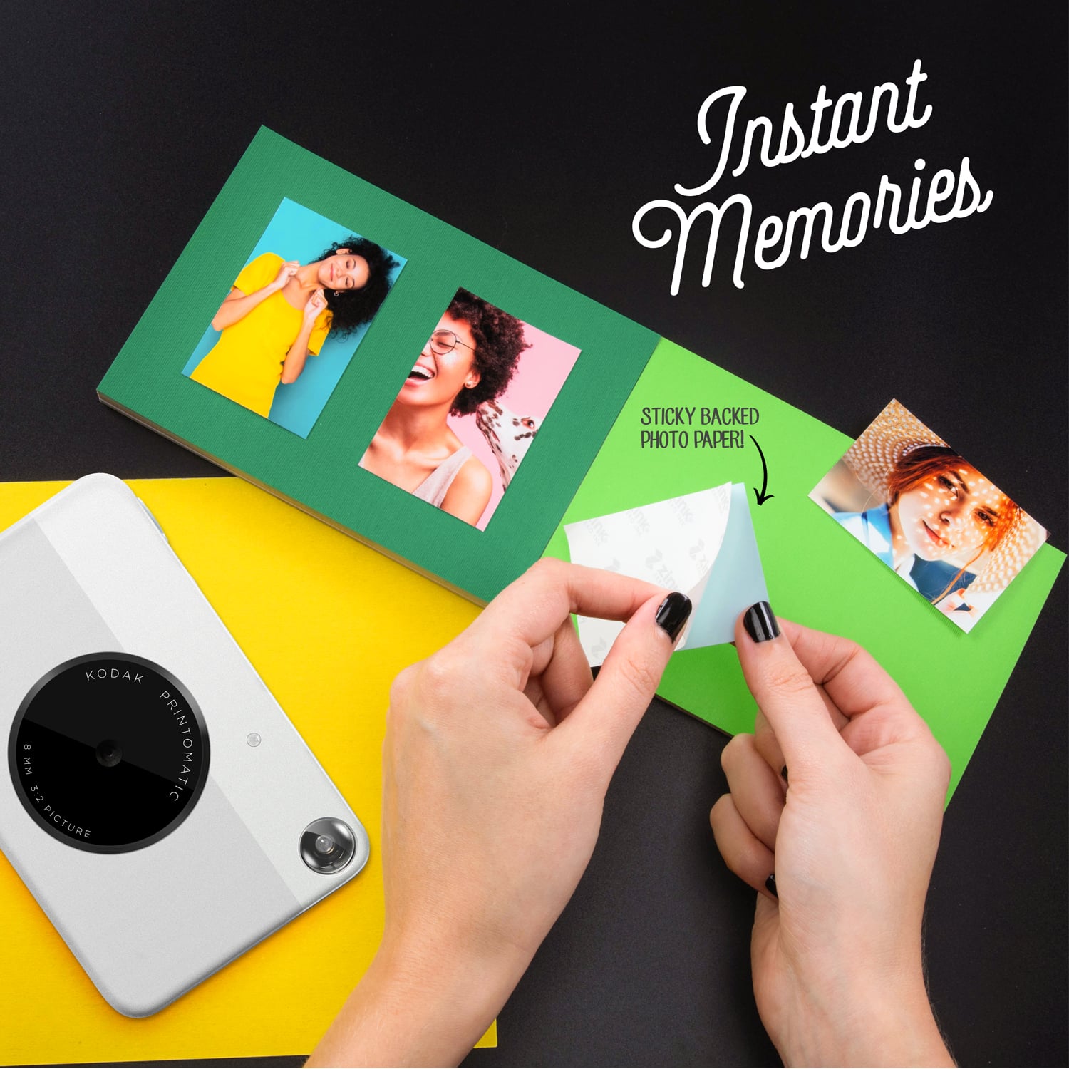 Instant Memories: Sticky Backed Photo Paper! a nK KODAK - H C.E PRINTOMATIC PICTURE