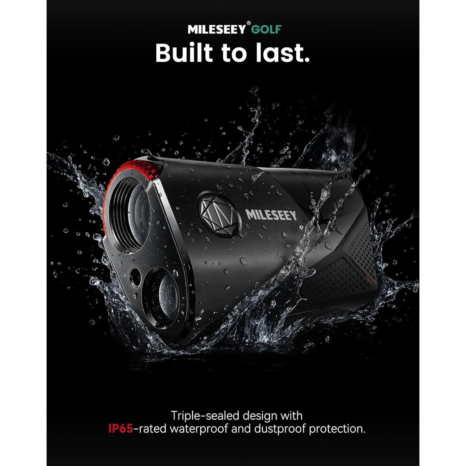 MILESEEY GOLF  
Built to last.  

Triple-sealed design with IP65-rated waterproof and dustproof protection.