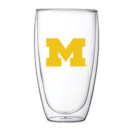 Indigo Falls - Michigan Wolverines 15oz. Double Wall Thermo Glass - Multicolor