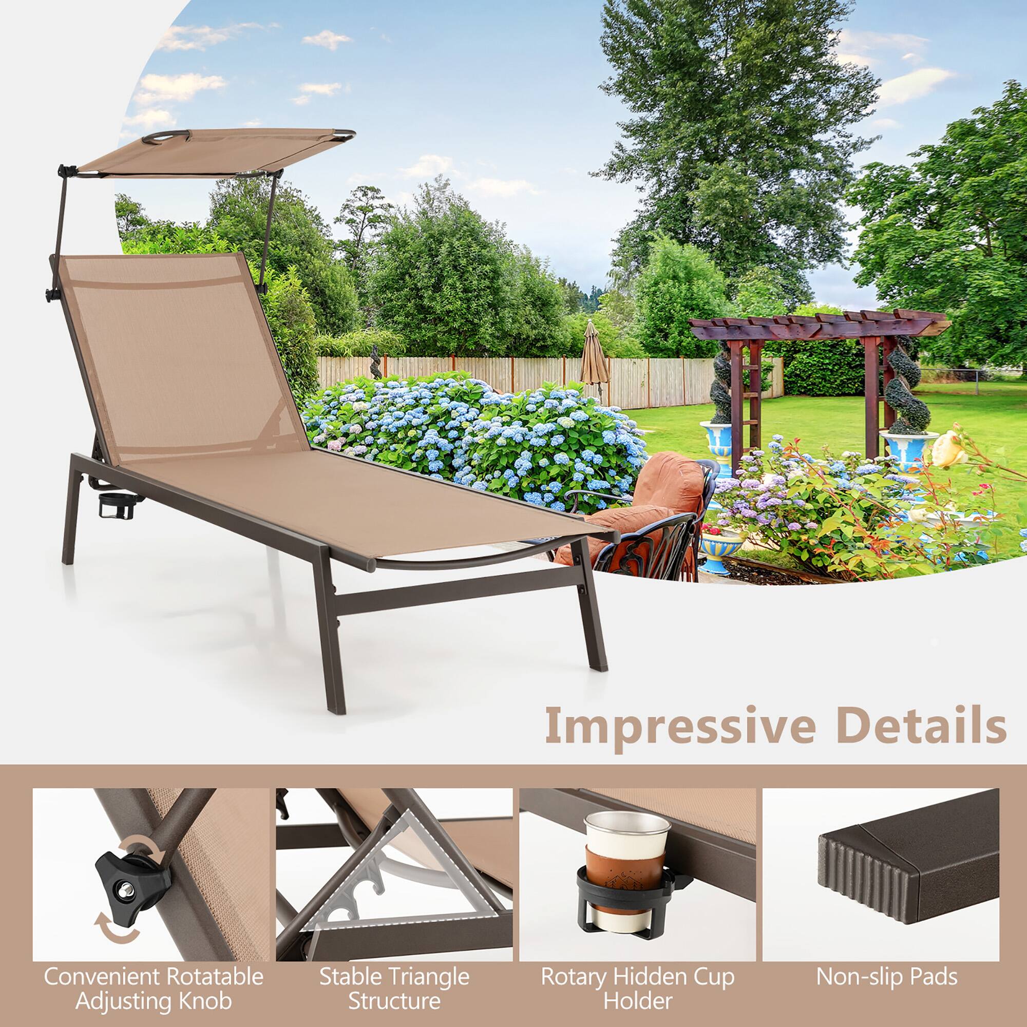 Impressive Details

Convenient Rotatable Adjusting Knob
Stable Triangle Structure
Rotary Hidden Cup Holder
Non-slip Pads