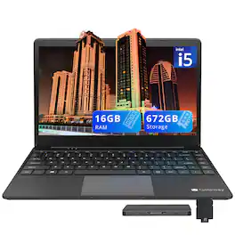Gateway - 14.1" FHD Laptop,Intel i5-1135G7,16GB RAM,512GB SSD+160GB Docking Station,Intel Iris Xe Graphicsm,Win 11 - Black
