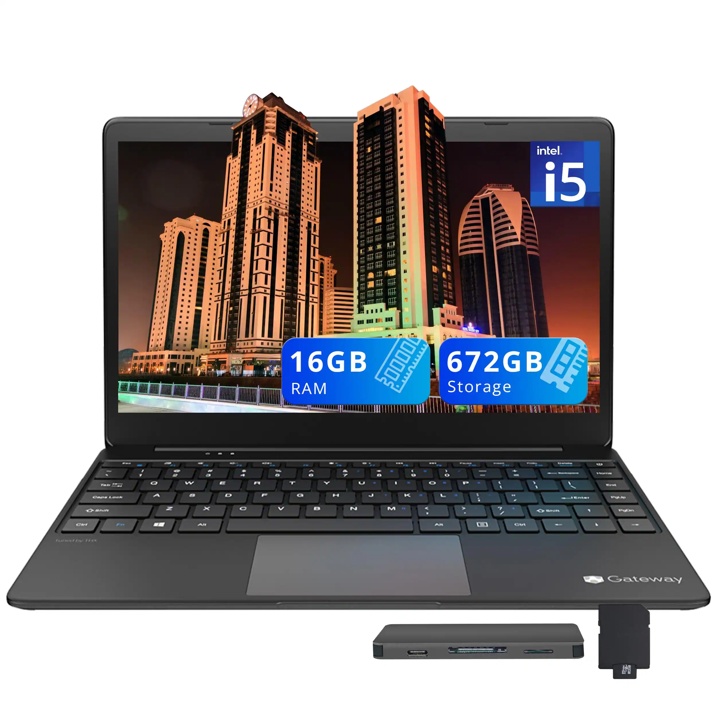 Intel i5  
16GB RAM  
672GB Storage  
Gateway