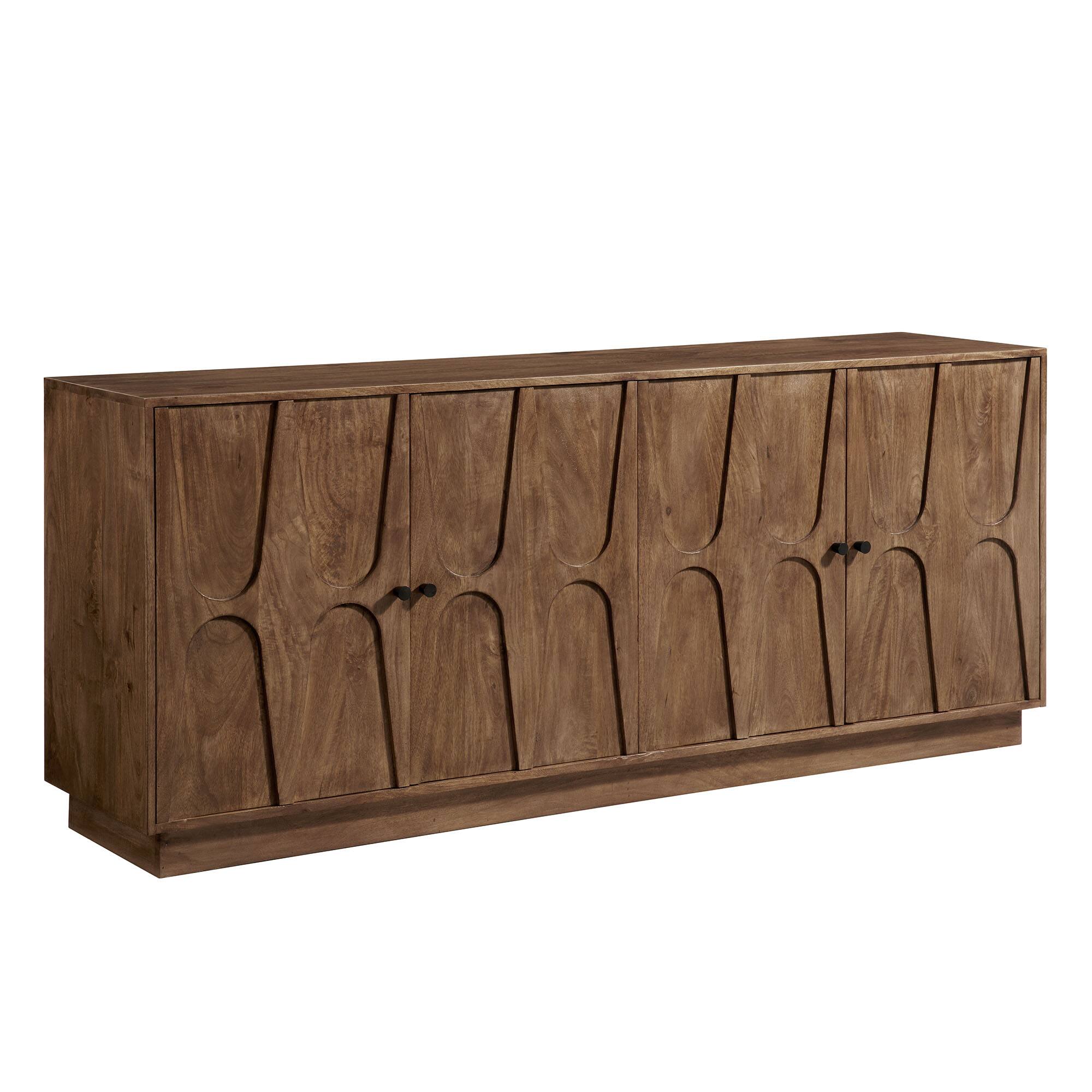 Angle. Modway - Veda 72" Mango Wood Sideboard Cabinet by Modway - Walnut.