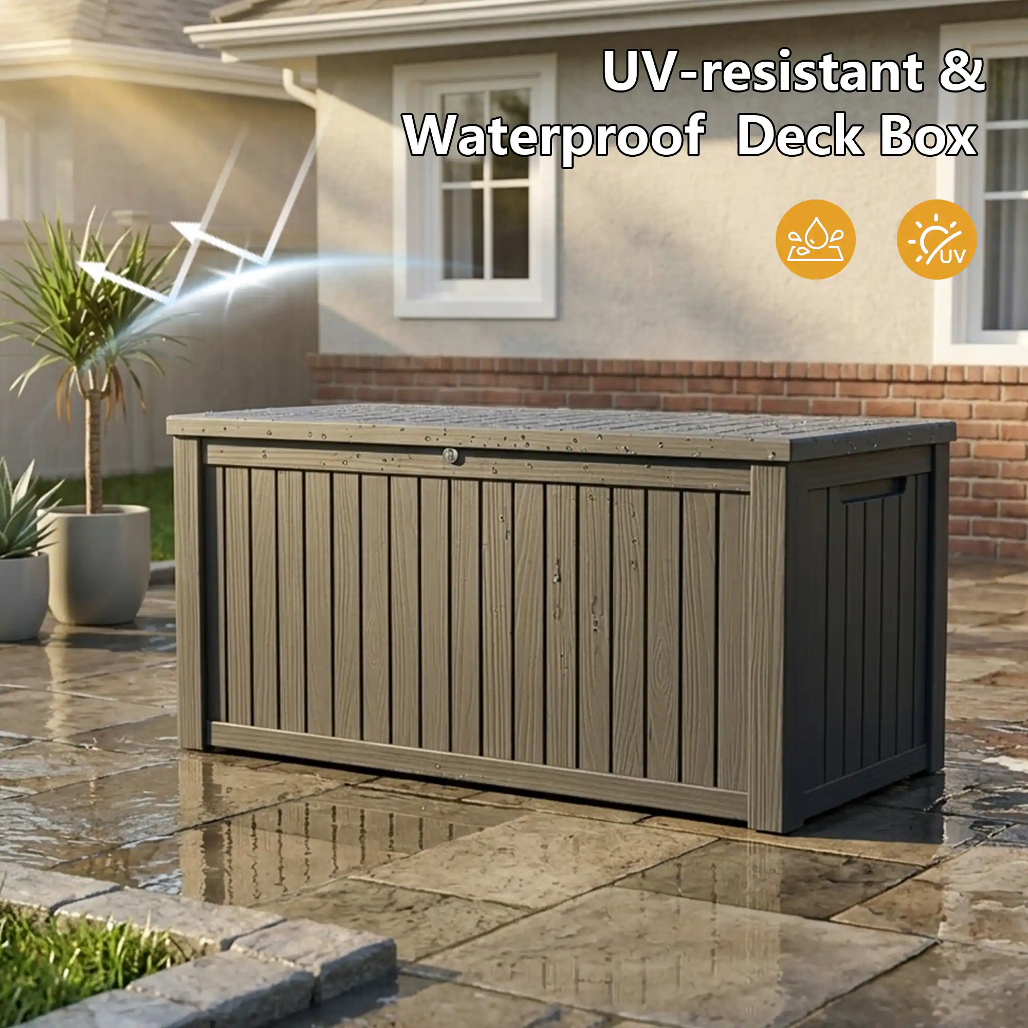 UV-resistant & Waterproof Deck Box