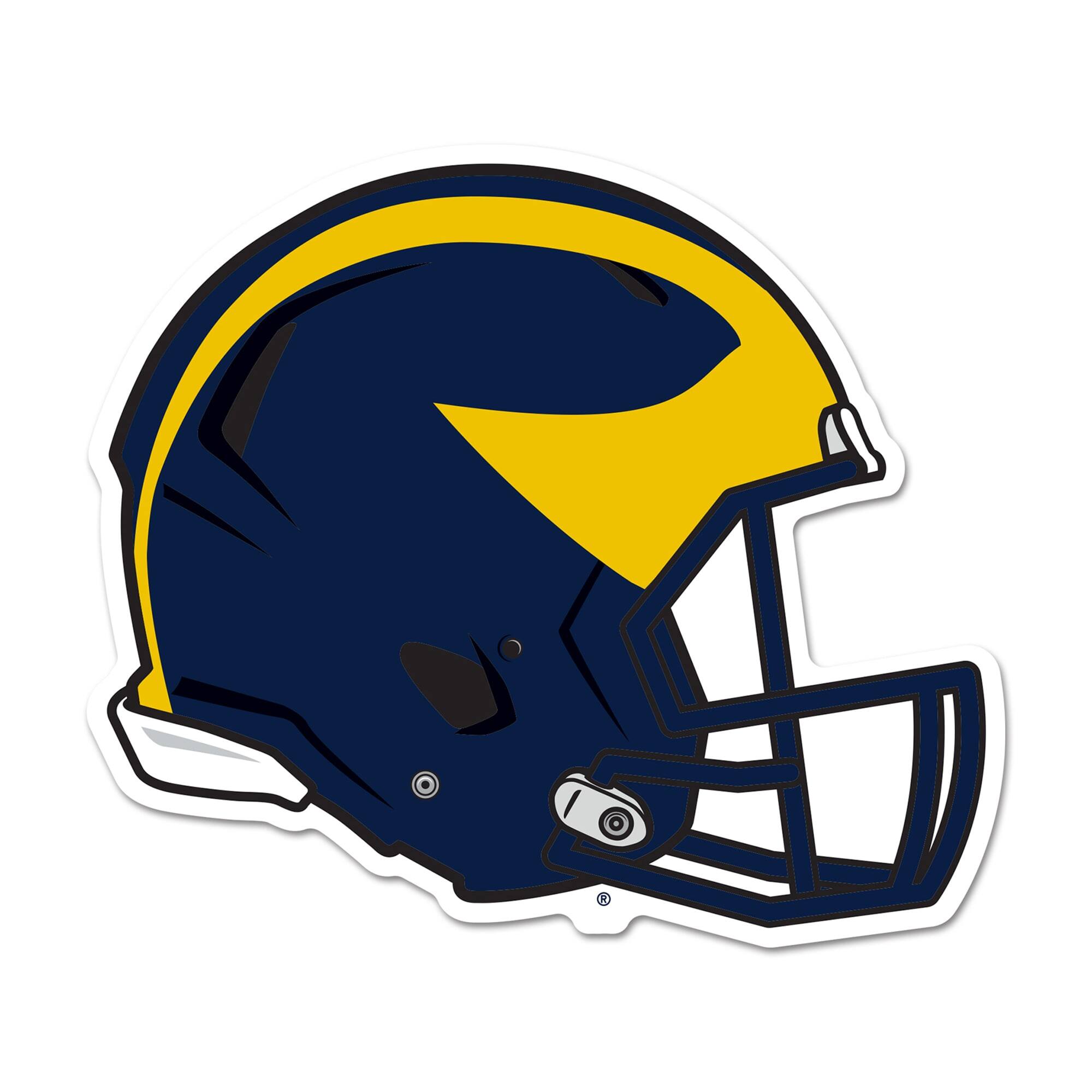Michigan Wolverines 14" Helmet Wood Sign