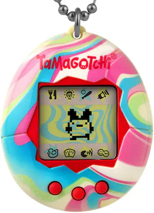 Front. Bandai - Bandai Namco - Original Tamagotchi - Pastel Marble - Collectibles - Multicolor.