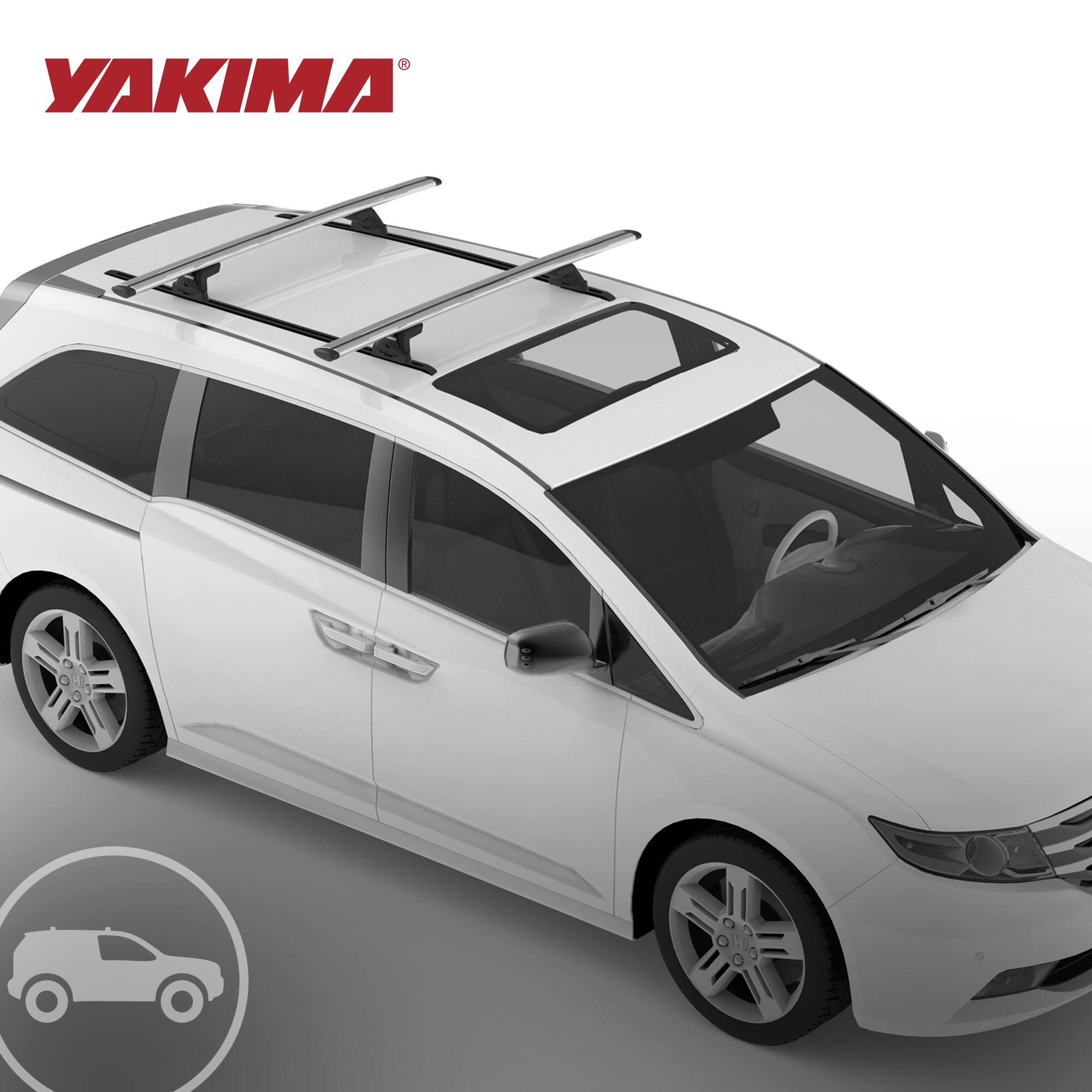 Alt View 5. Yakima - Yakima Tracks 54 in. Roof Rack System Compatible w/TrackTower & Skyline Towers - Black.