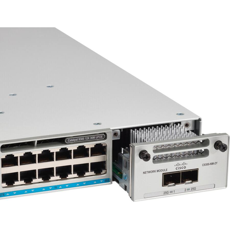 Catalyst 9300 12X 36M UPOE  
CISCO NETWORK MODULE C9300-NM-2Y  
48X 7X TE  
25G 1 2 25G