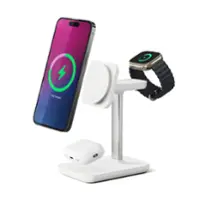 JOURNEY - TRIO ULTRA 3-in-1 Fast Wireless Charging Station - White - Front_Zoom