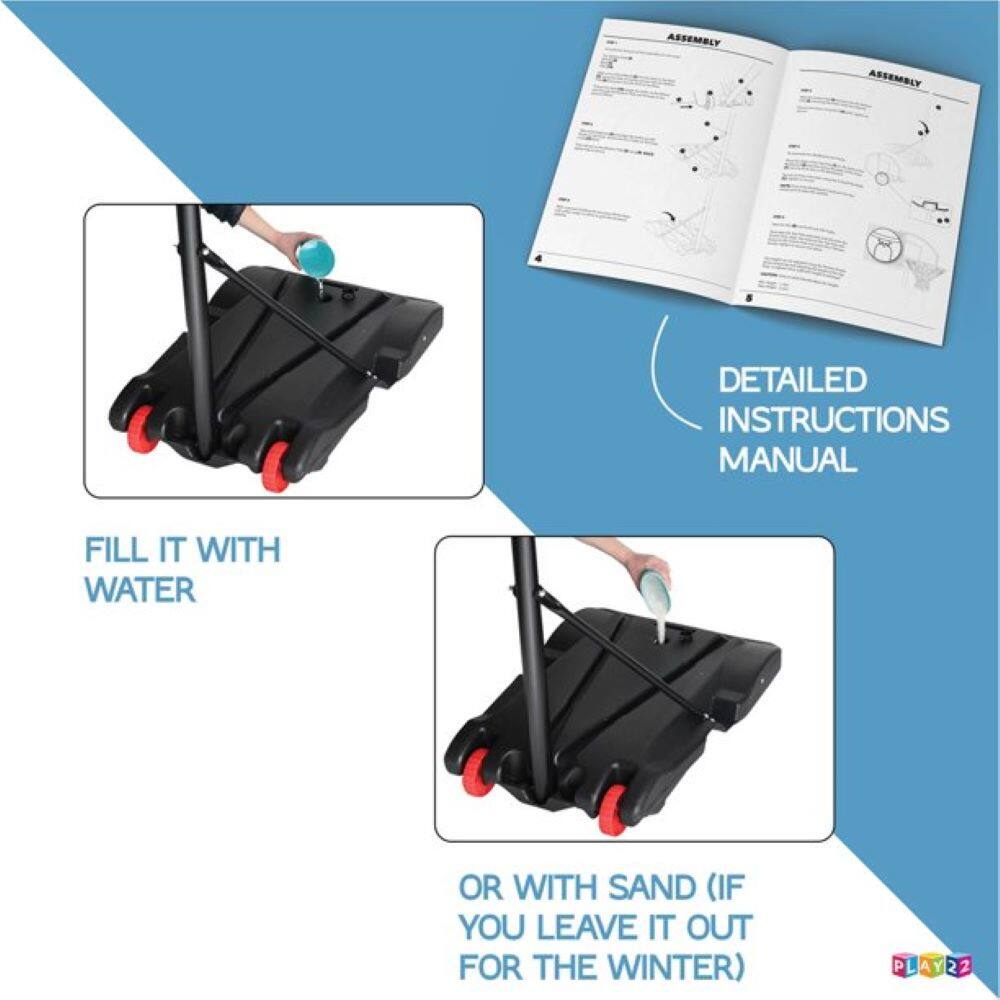 ASSEMBLY ASSEMBLY DETAILED INSTRUCTIONS MANUAL

FILL IT WITH WATER

OR WITH SAND (IF YOU LEAVE IT OUT FOR THE WINTER)